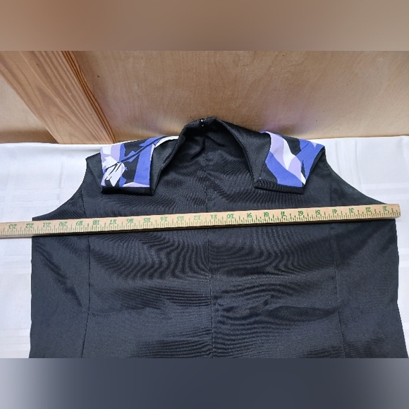 Dressbarn Sleeveless Dress Size 16/Stretch, black,purples/ 3/4 zip - Picture 10 of 11